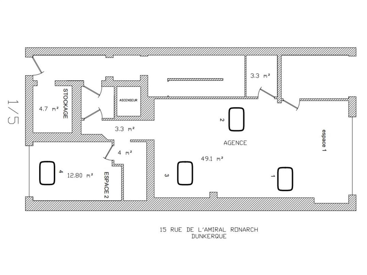 Vente bureaux 324 m² non divisibles