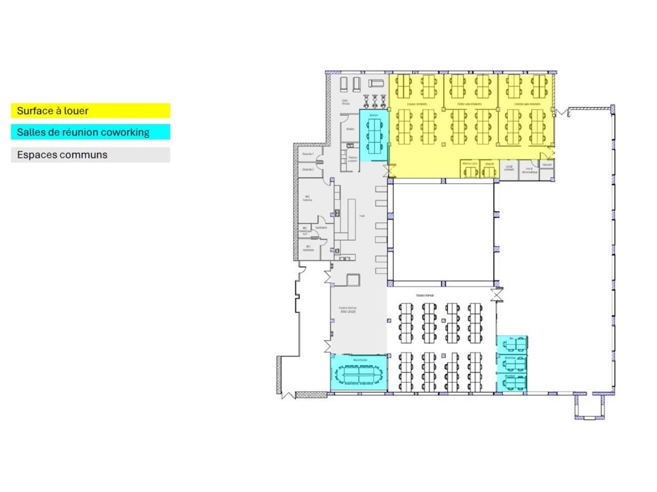 Location bureaux 285 m² non divisibles