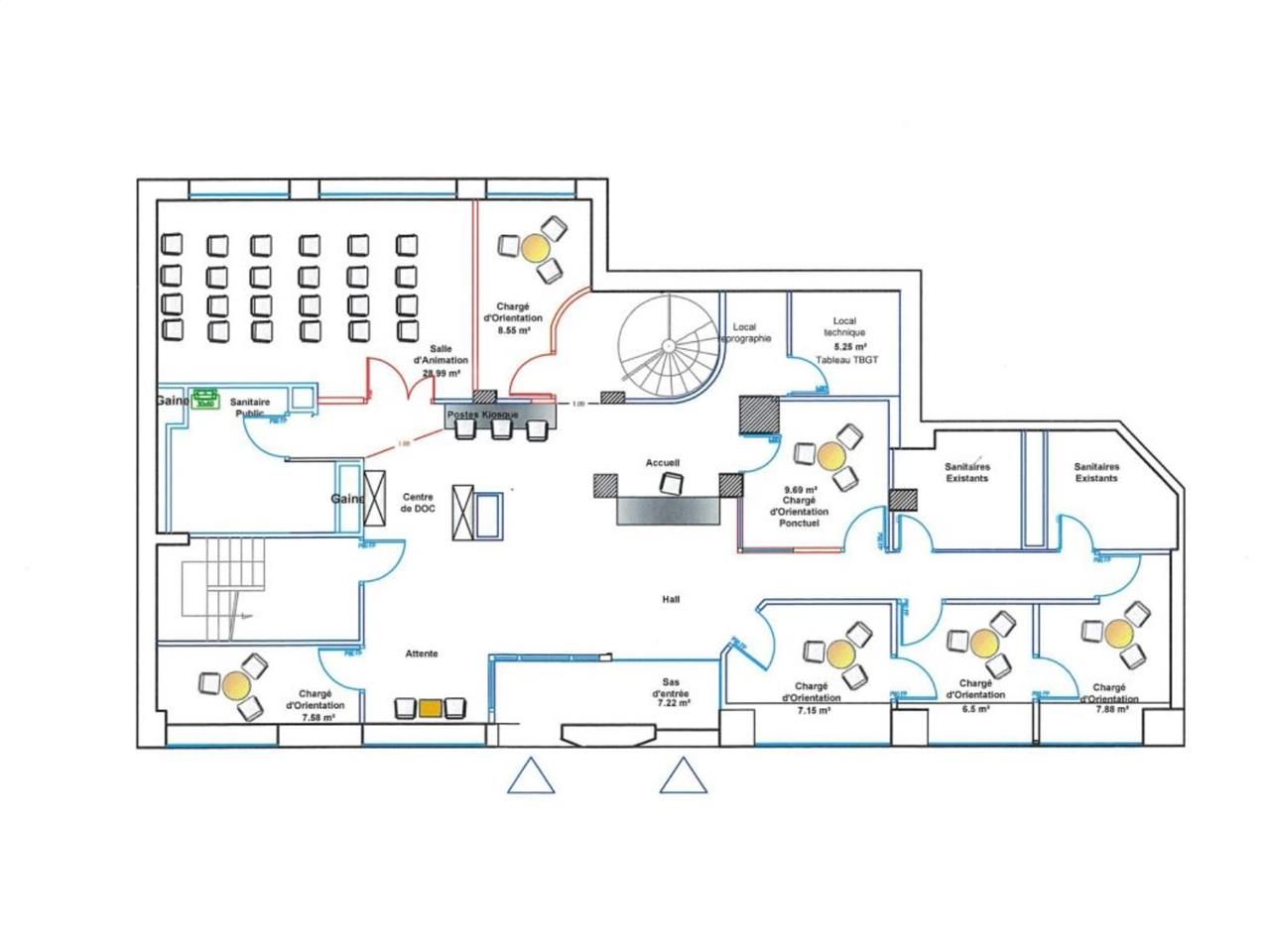 Location bureaux 348 m² non divisibles