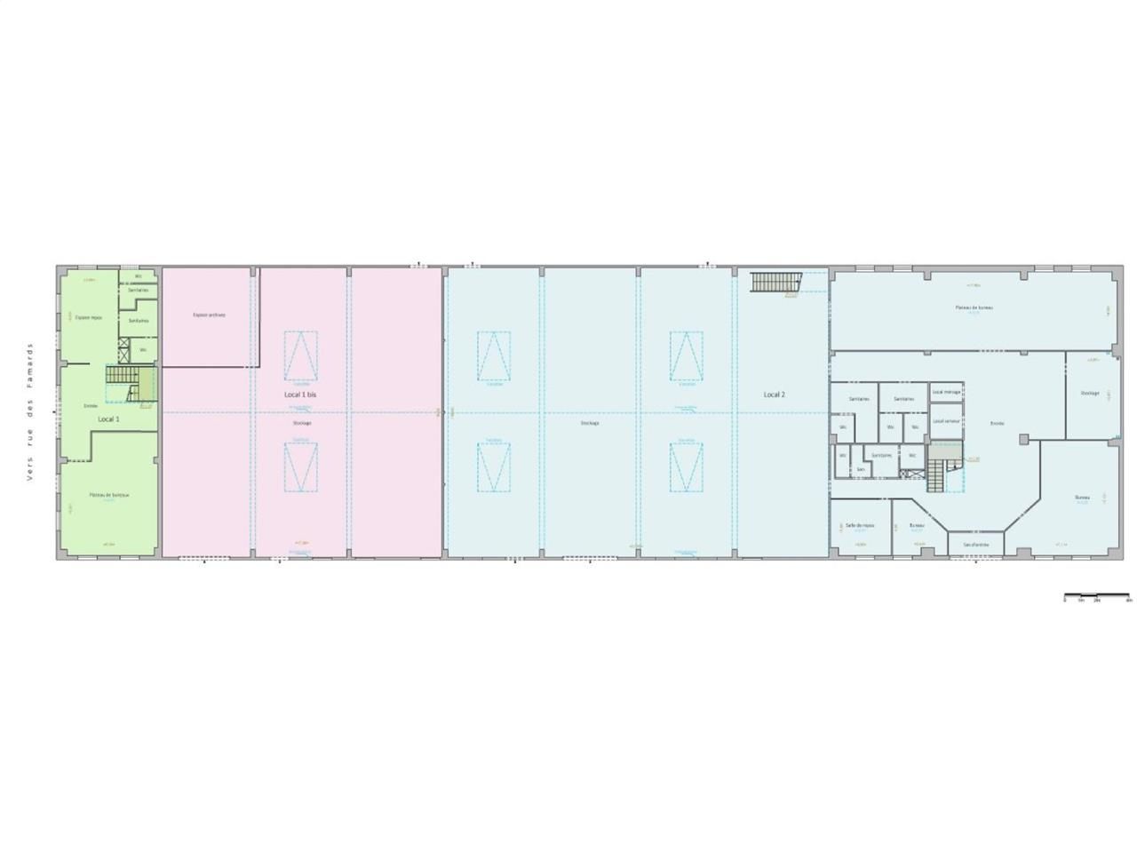 Location entrepots 545 m² non divisibles