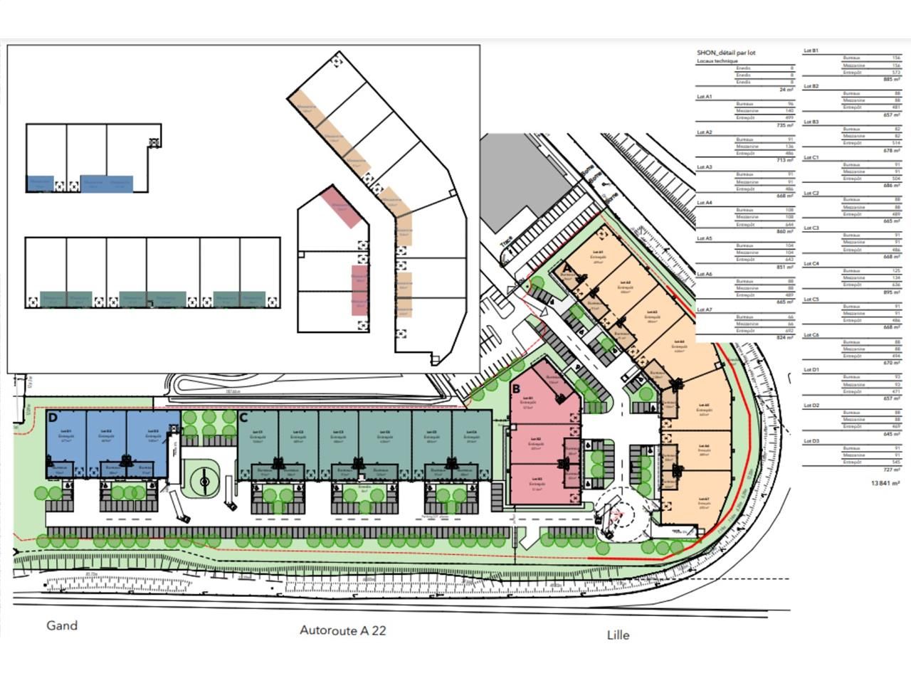 Vente entrepots 4724 m² divisibles à partir de 645 m²