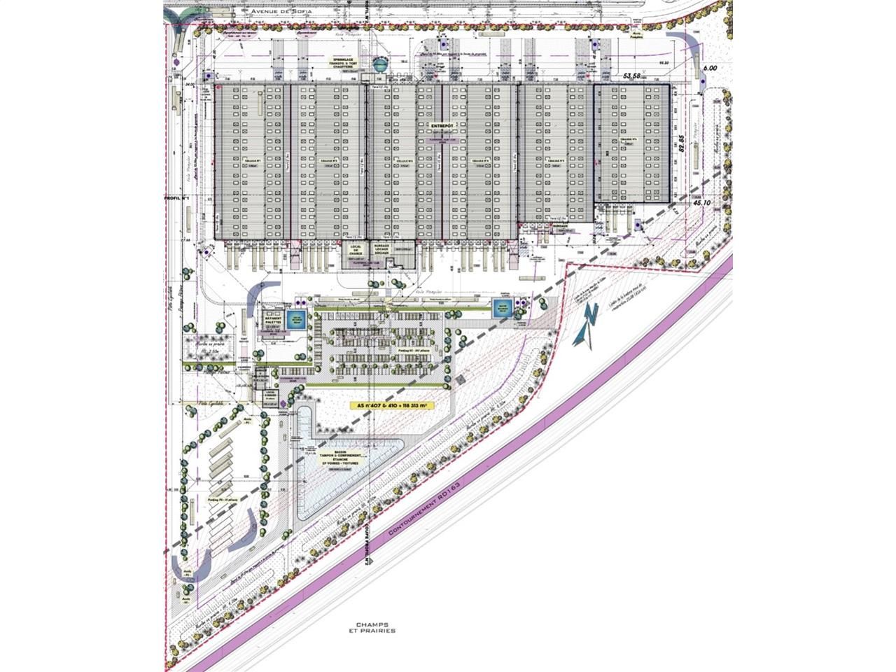 Location entrepots 34252 m² divisibles à partir de 12000 m²