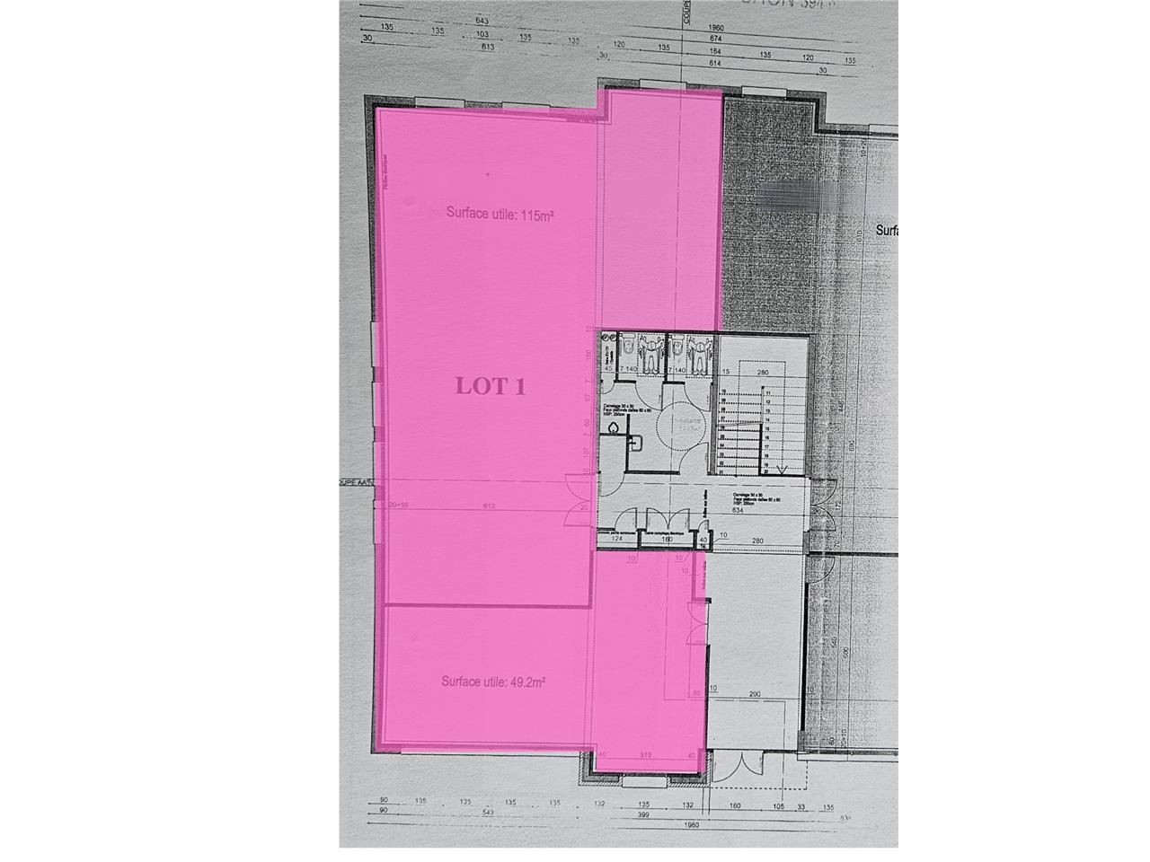 Vente bureaux 164 m² non divisibles