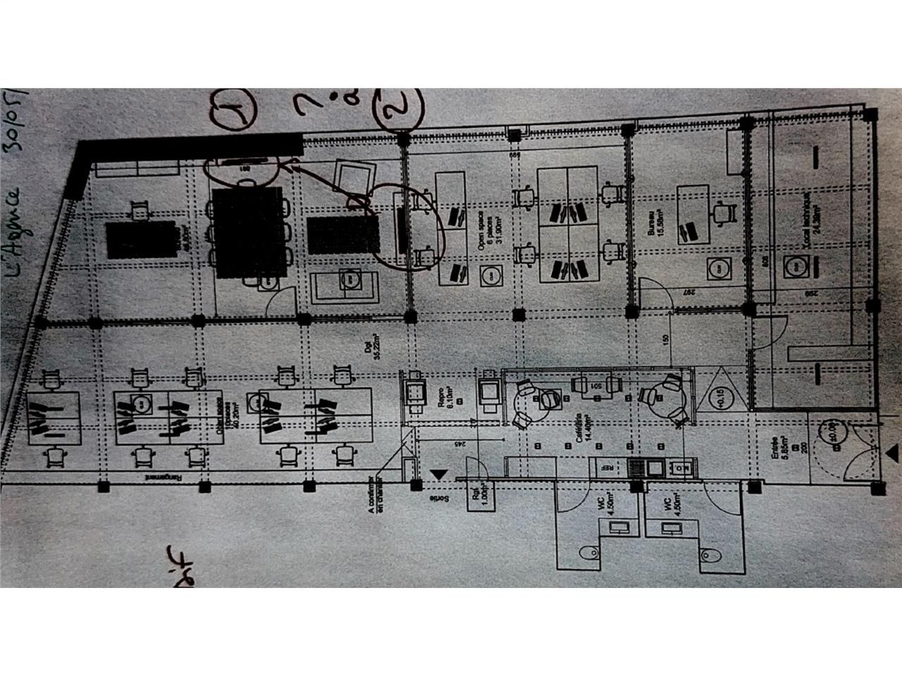 Vente bureaux 235 m² non divisibles