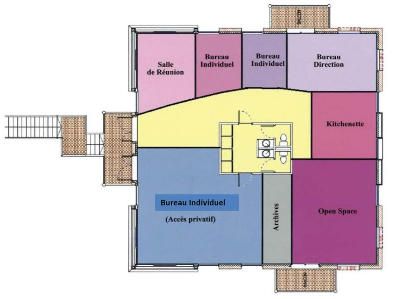 Location bureaux 467 m² non divisibles