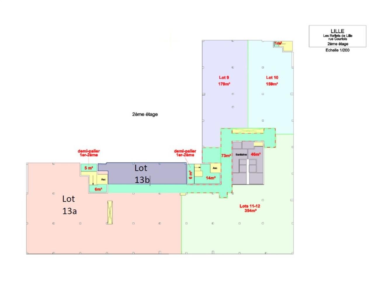 Location bureaux 395 m² non divisibles