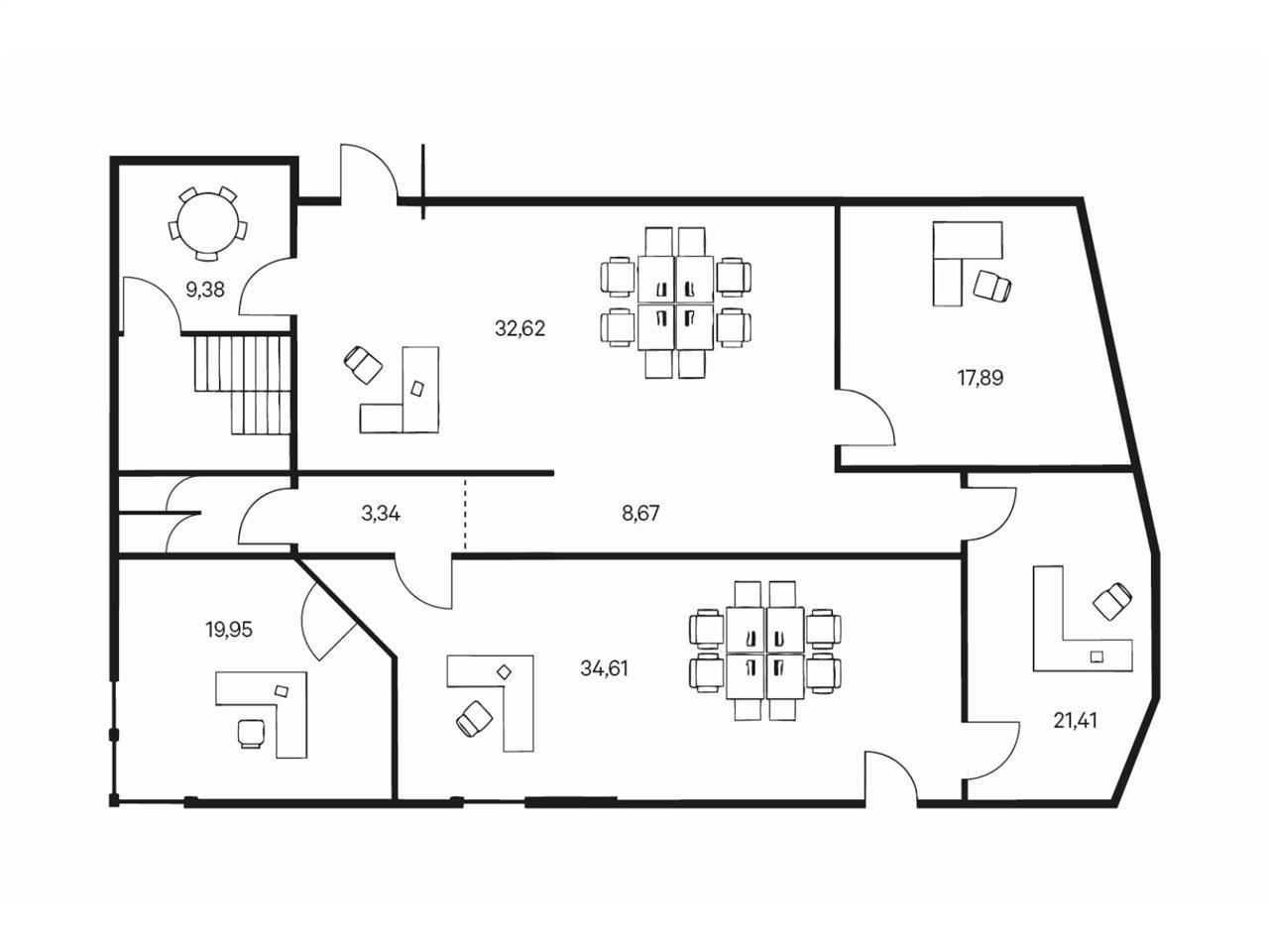 Location bureaux 70 m² non divisibles