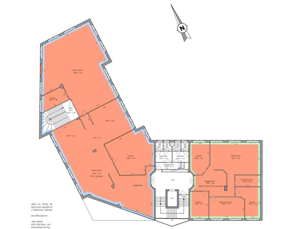 Location bureaux 2372 m² divisibles à partir de 160 m²