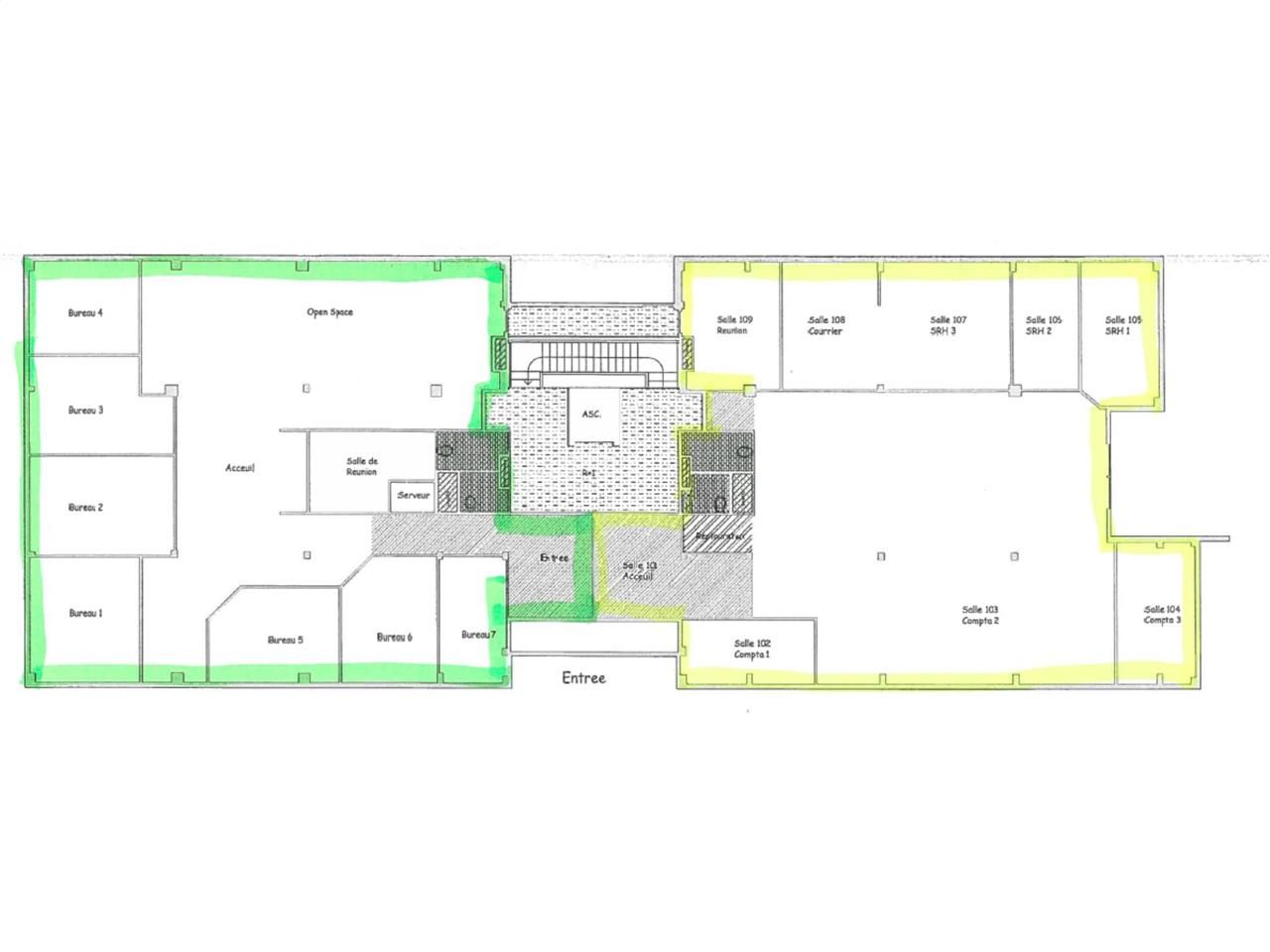 Location bureaux 8357 m² divisibles à partir de 356 m²