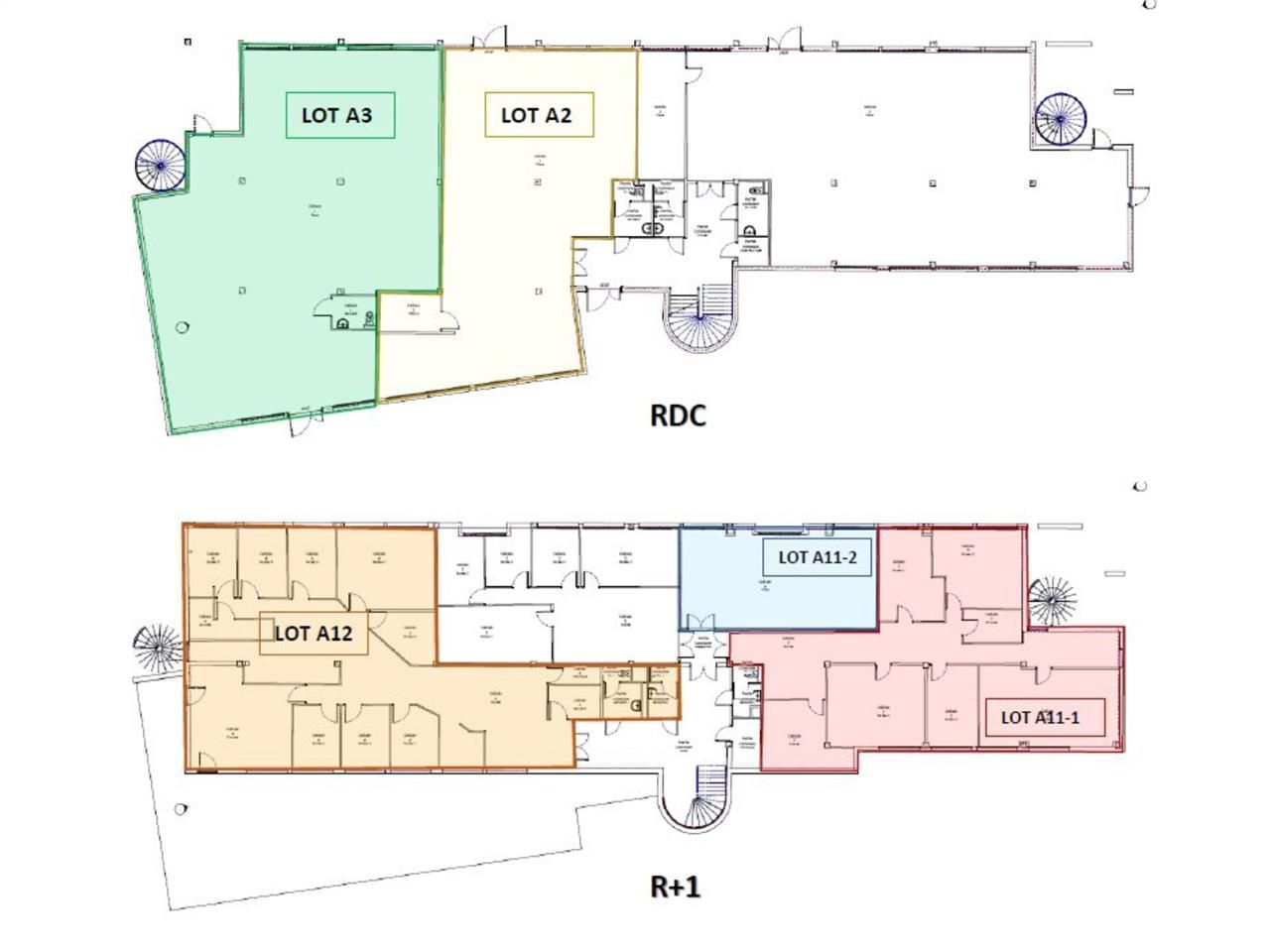 Location bureaux 218 m² non divisibles