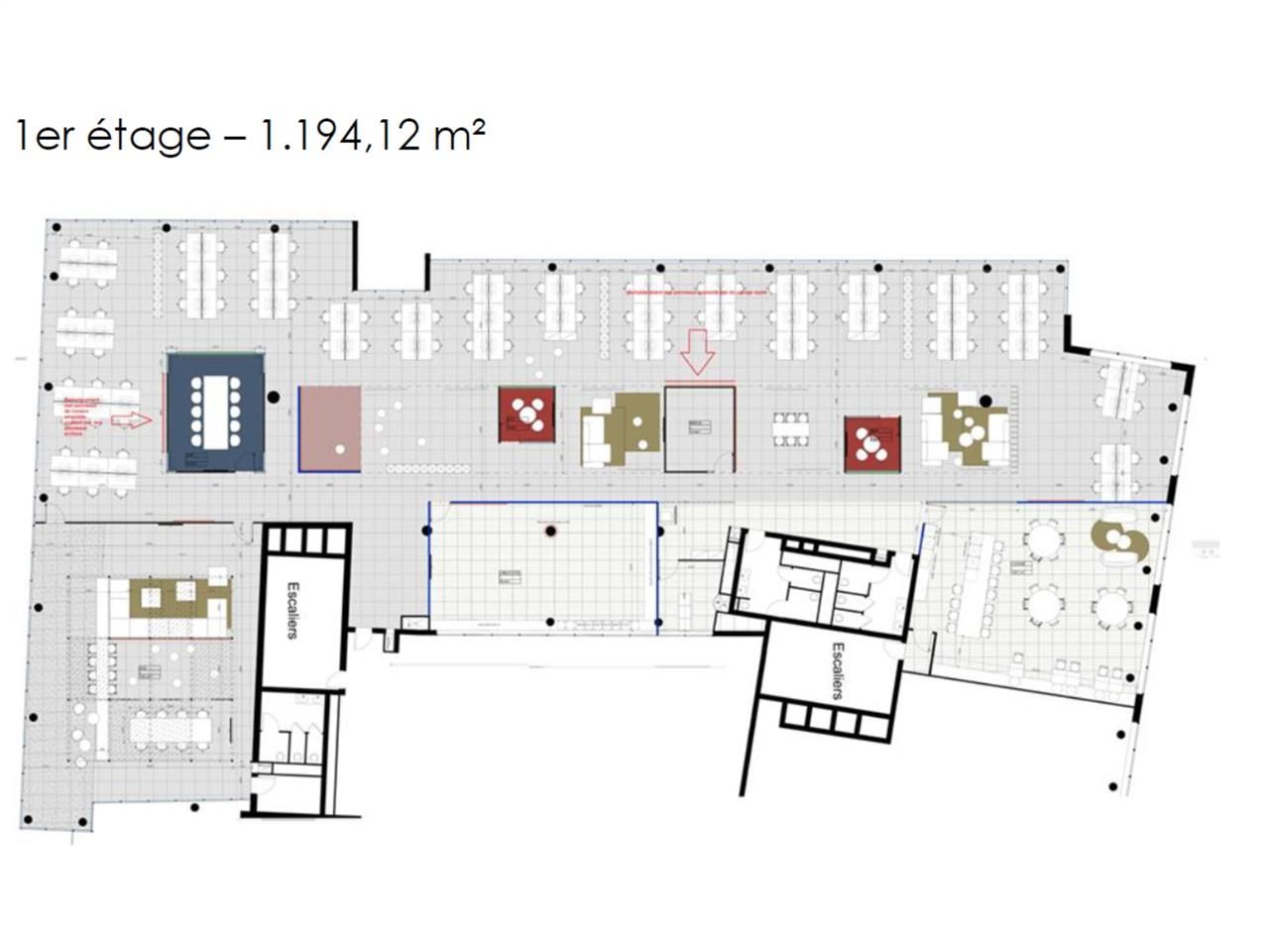 Location bureaux 5836 m² divisibles à partir de 540 m²