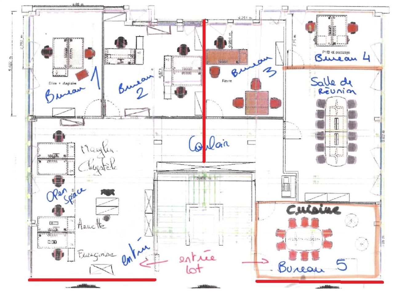 Location bureaux 545 m² divisibles à partir de 140 m²
