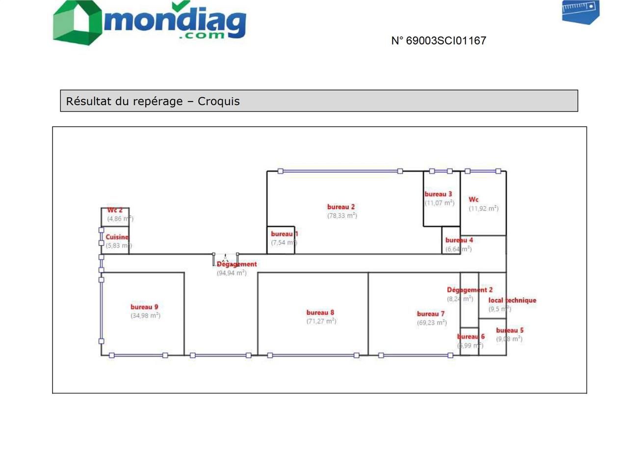 Location bureaux 1095 m² divisibles à partir de 232 m²