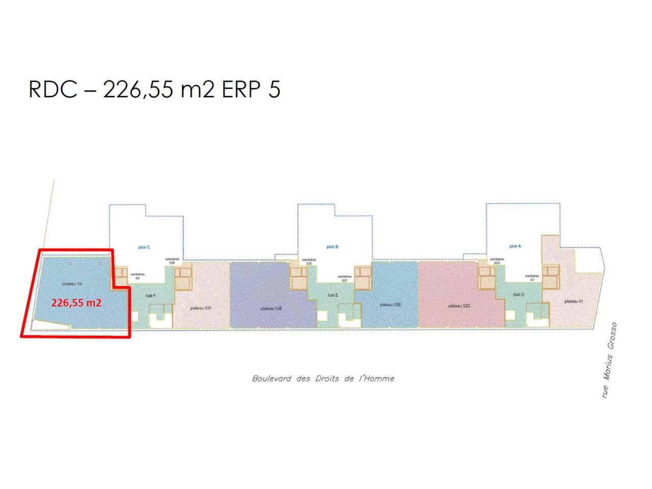 Location bureaux 993 m² divisibles à partir de 156 m²