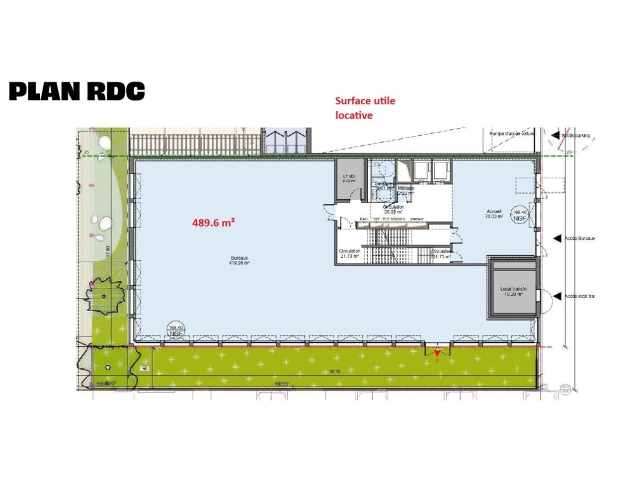 Location bureaux 3983 m² divisibles à partir de 247 m²