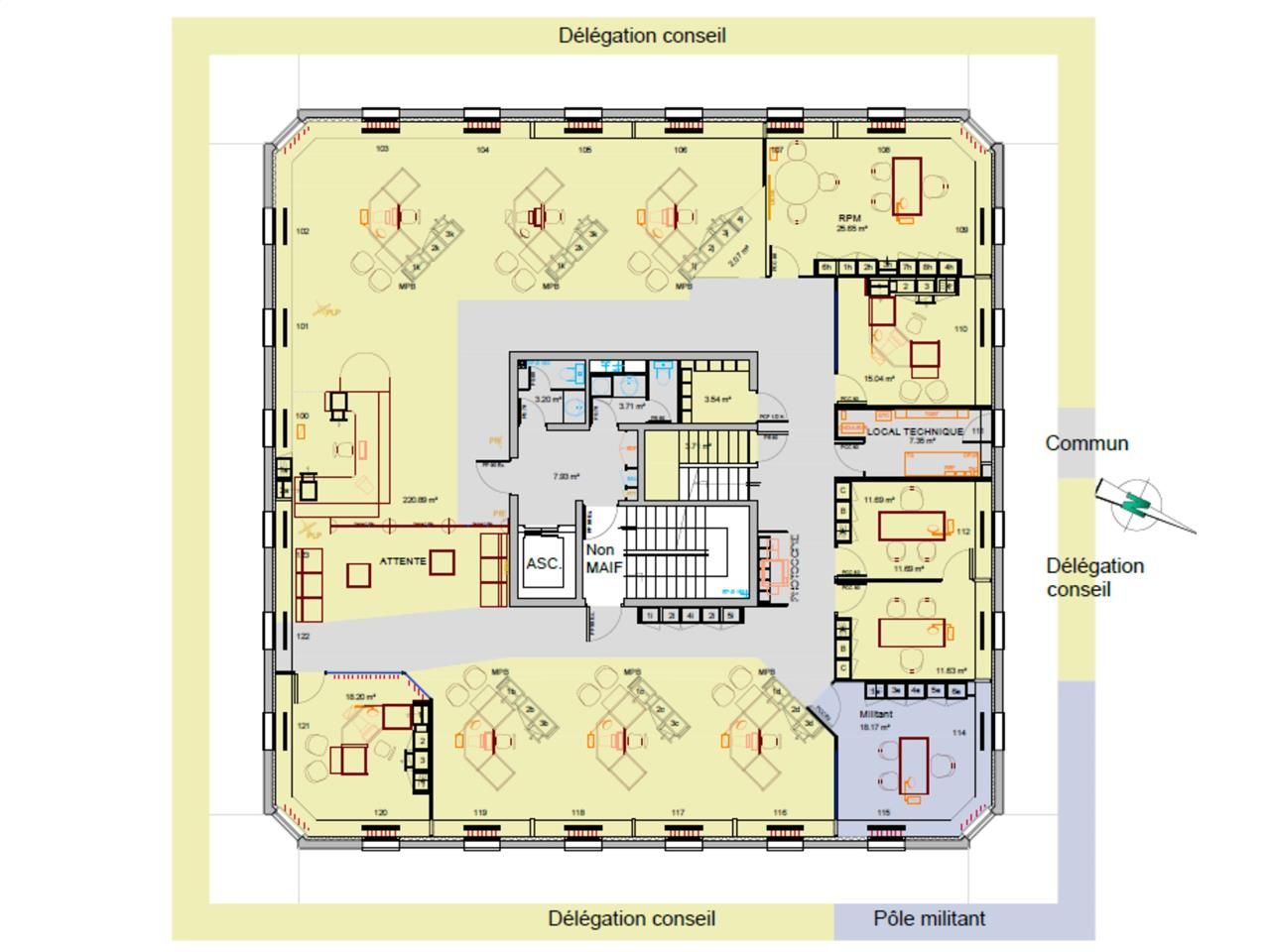 Vente bureaux 701 m² non divisibles