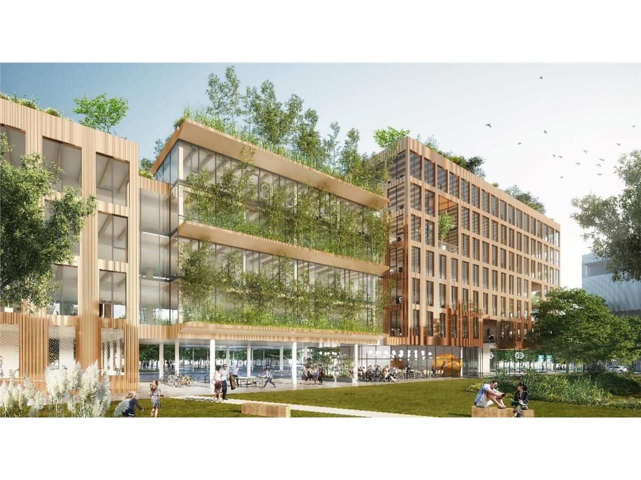 Au sein de la Techlid, bel immeuble neuf d'enviro