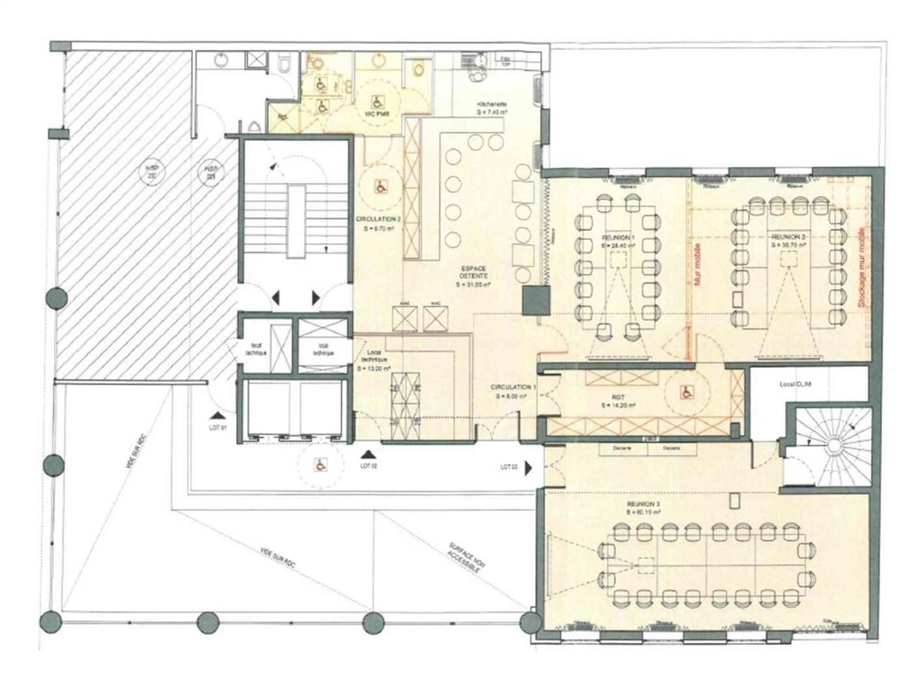 Vente bureaux 393 m² divisibles à partir de 163 m²