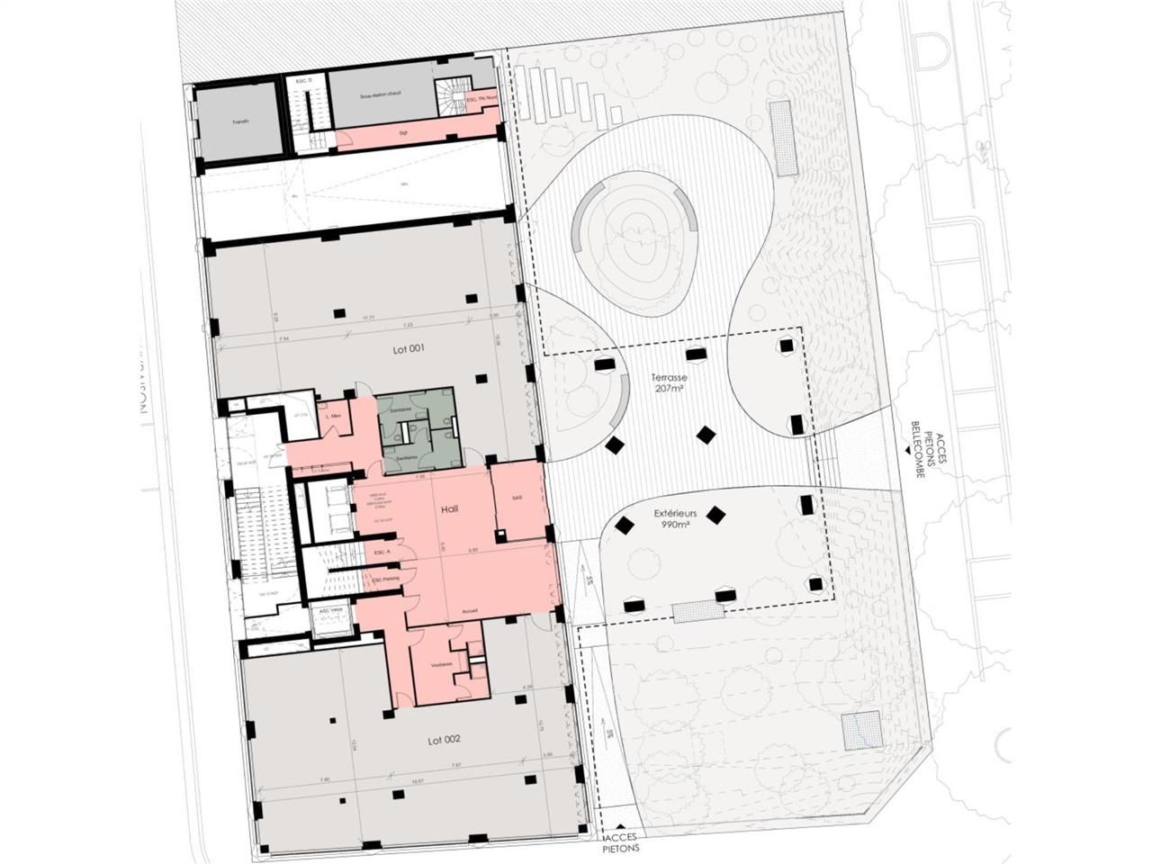 Location bureaux 7080 m² divisibles à partir de 1036 m²