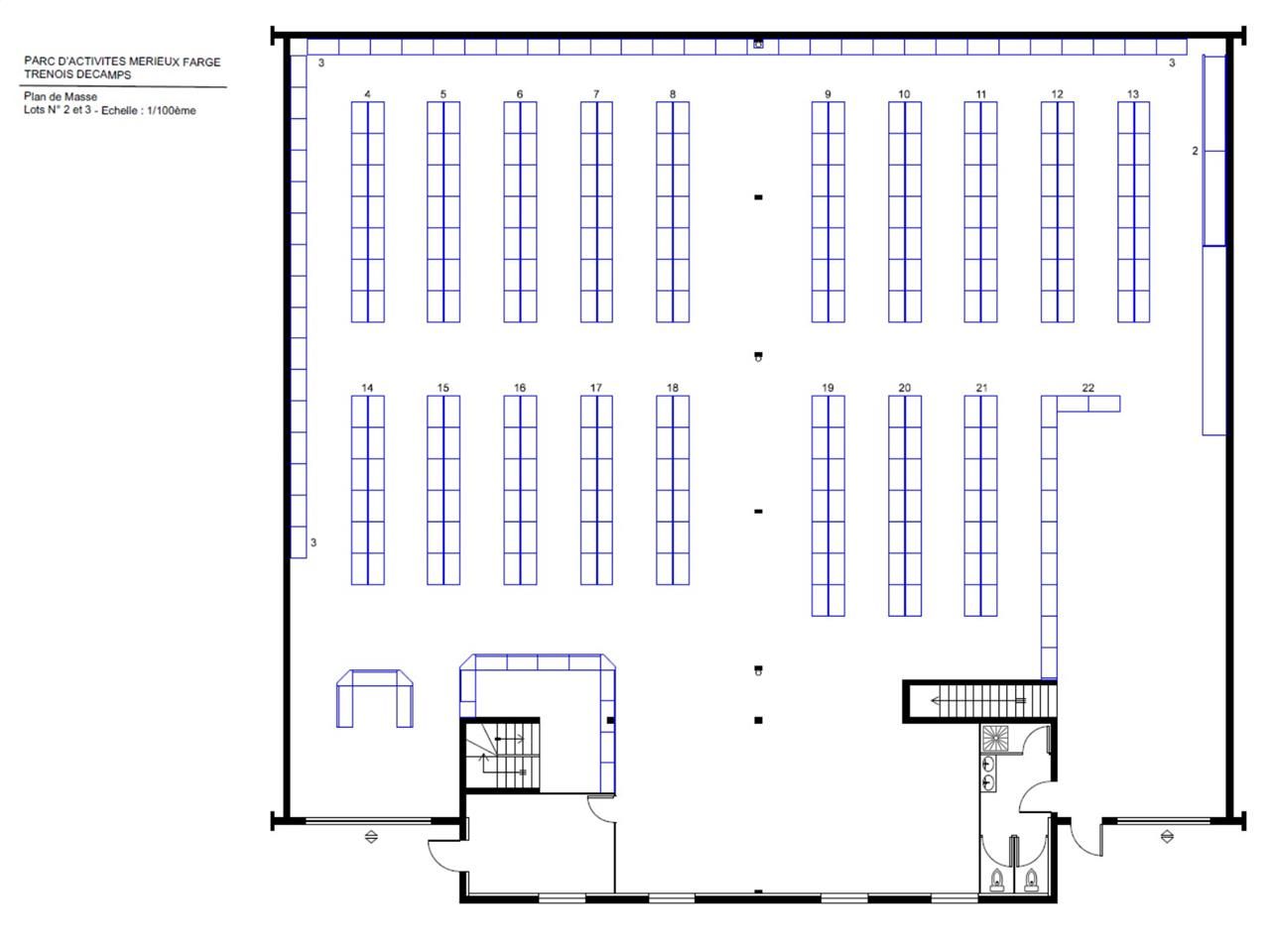 Location entrepots 1034 m² non divisibles