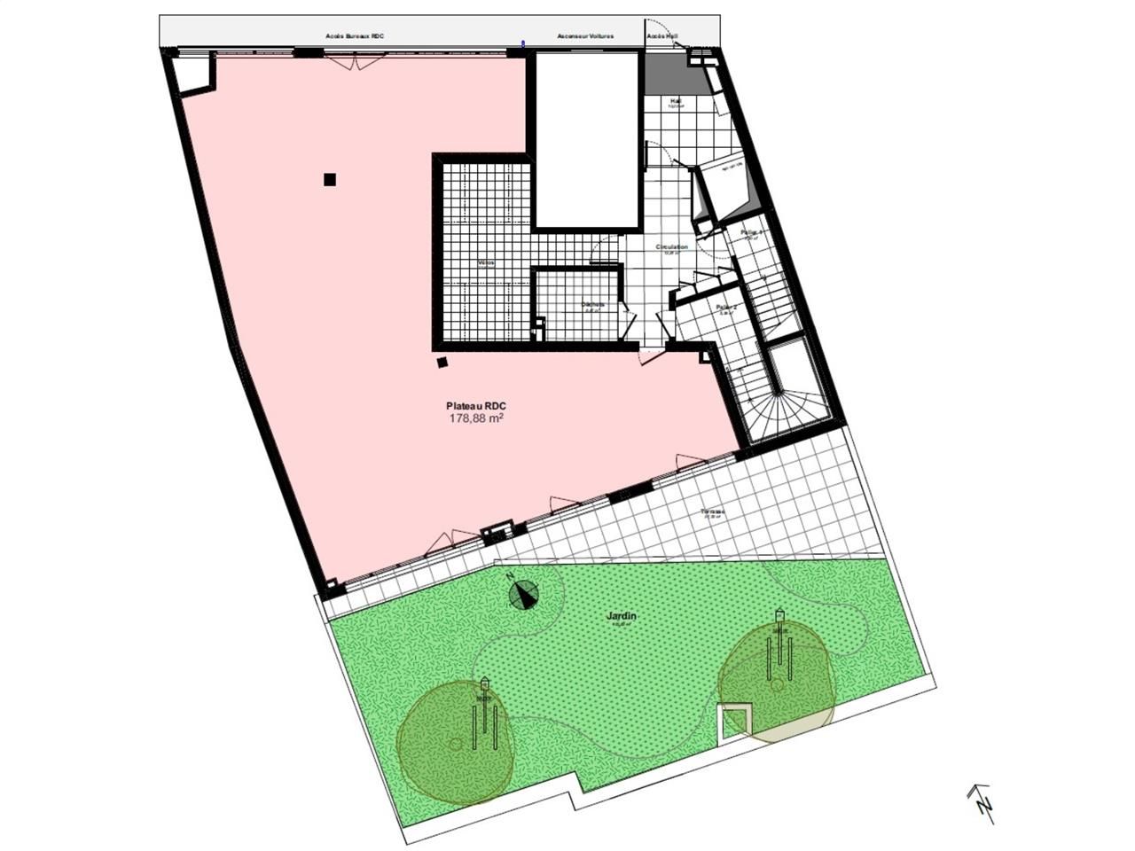 Location bureaux 1564 m² divisibles à partir de 209 m²