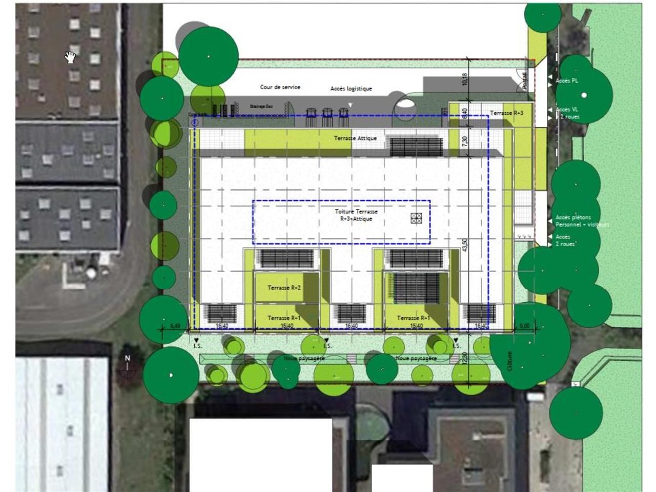 Location bureaux 15834 m² divisibles à partir de 172 m²