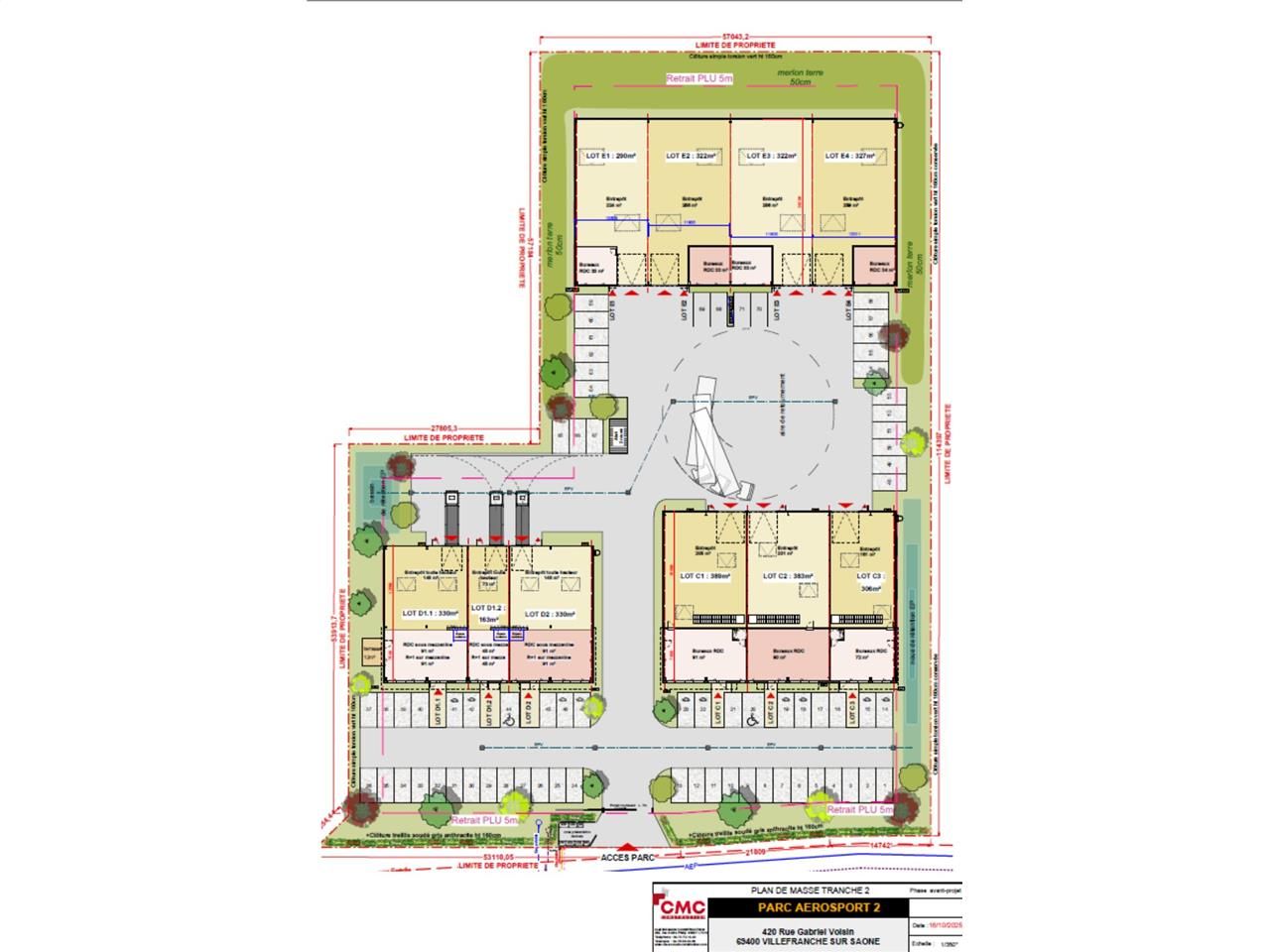 Vente entrepots 821 m² divisibles à partir de 163 m²