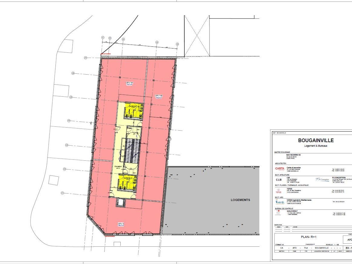 Location bureaux 611 m² non divisibles