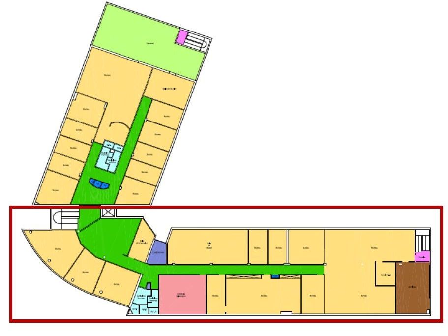 Location bureaux 689 m² non divisibles