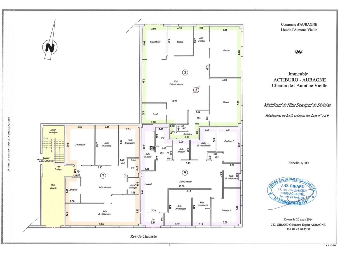 Location bureaux 128 m² non divisibles