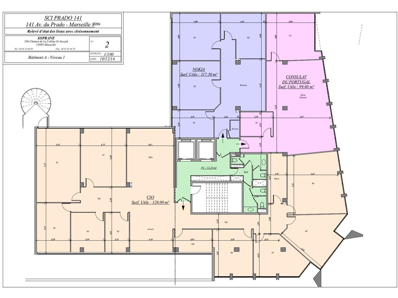 Location bureaux 843 m² divisibles à partir de 51 m²