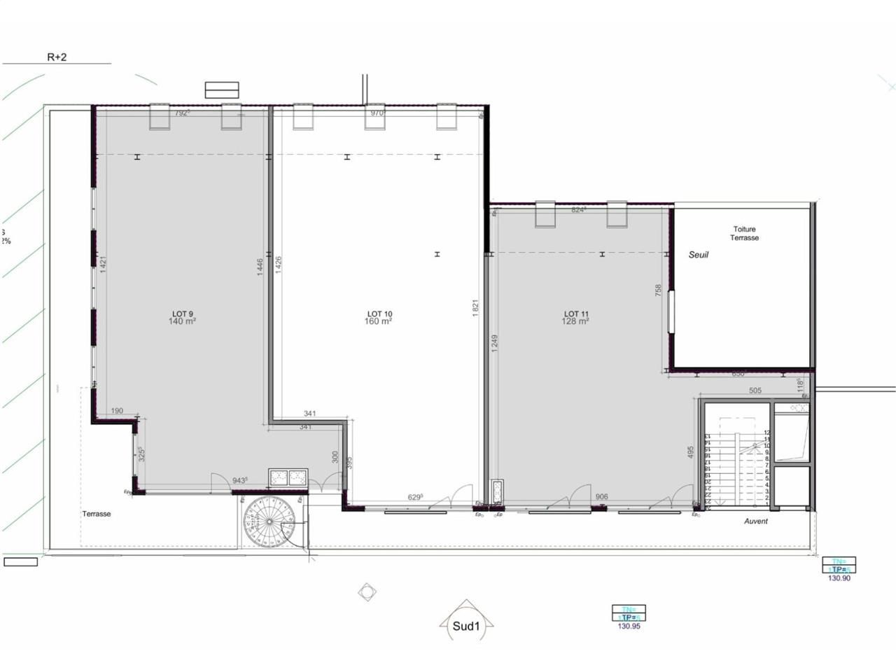 Location bureaux 170 m² non divisibles