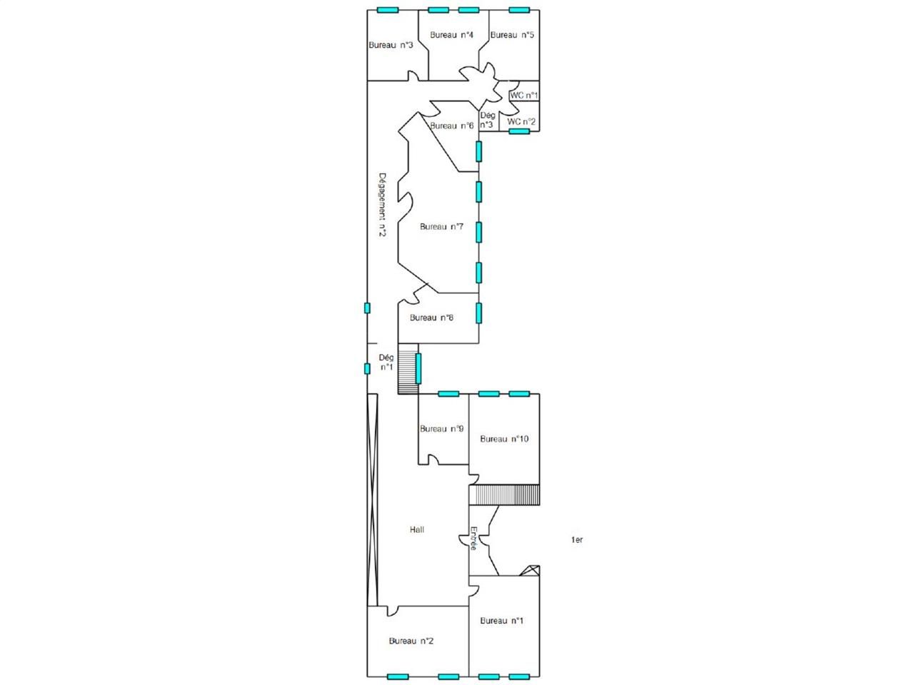 Location bureaux 349 m² divisibles à partir de 120 m²