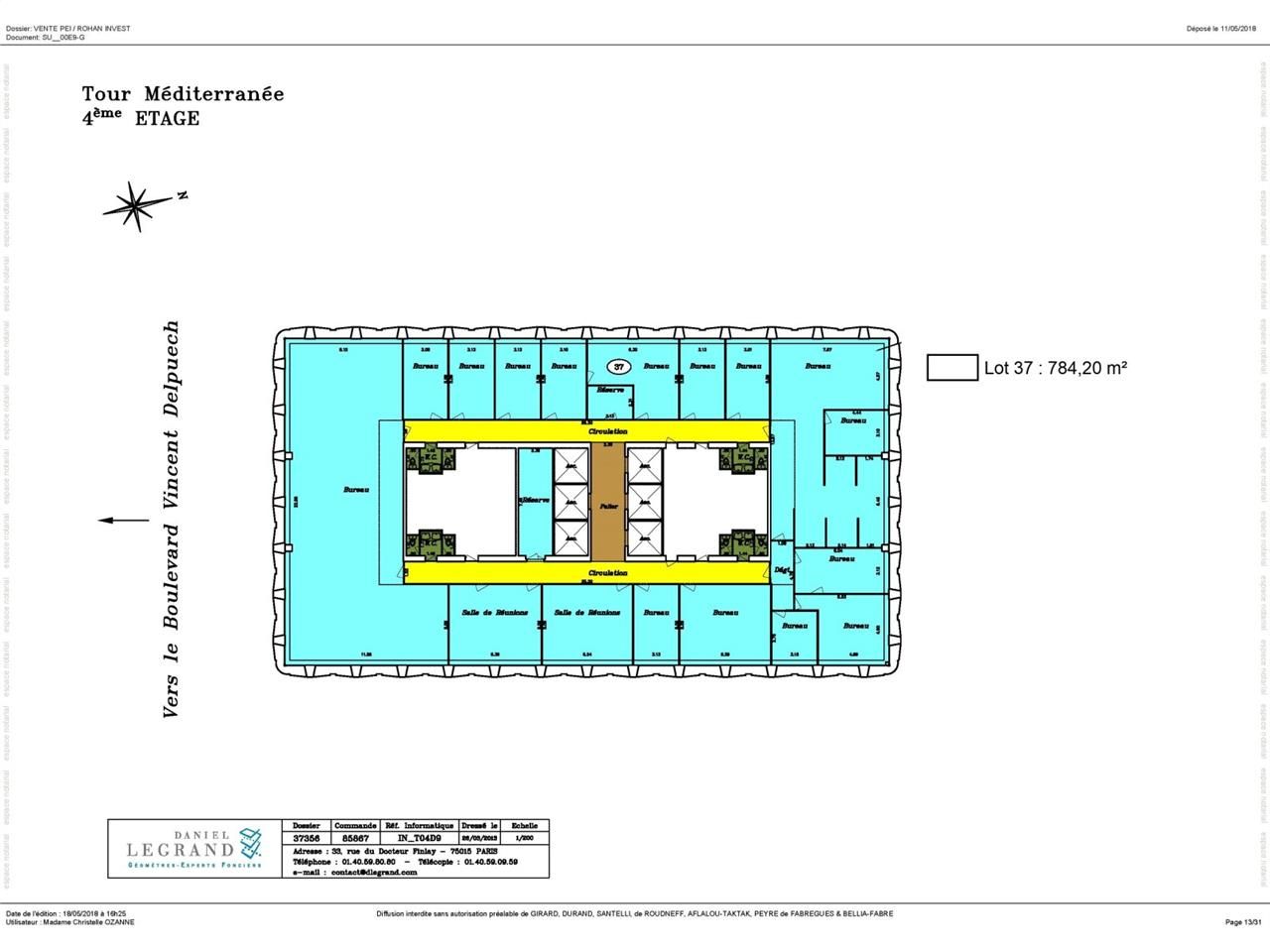 Location bureaux 5994 m² divisibles à partir de 404 m²