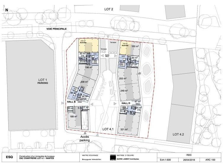 Location bureaux 10744 m² divisibles à partir de 734 m²
