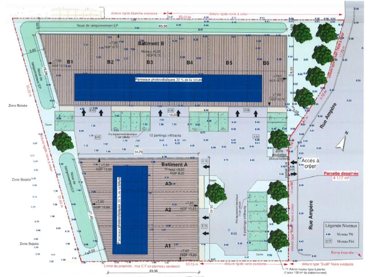 Vente entrepots 574 m² divisibles à partir de 274 m²