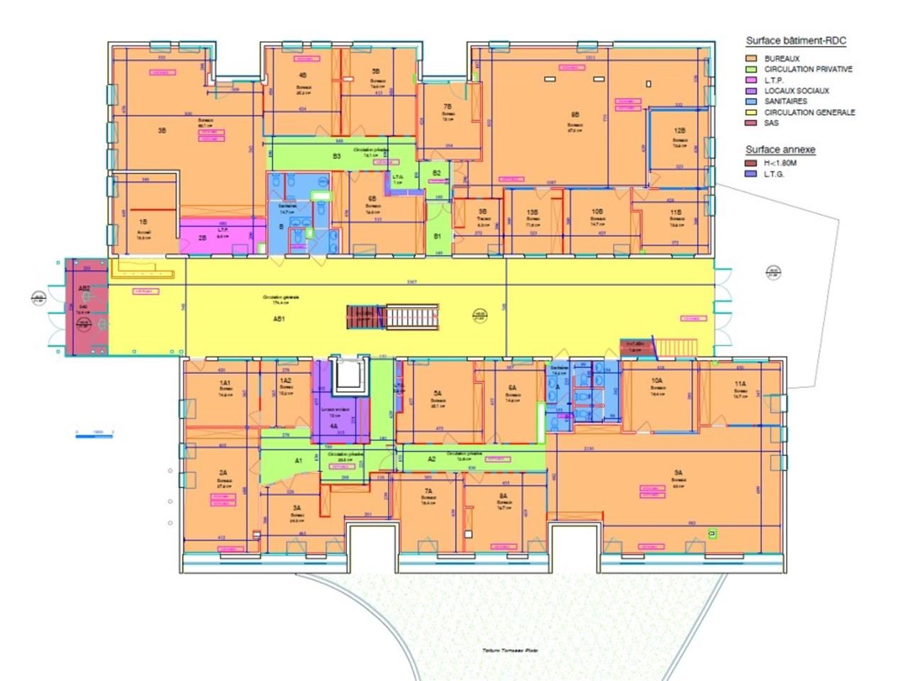 Location bureaux 2318 m² divisibles à partir de 140 m²