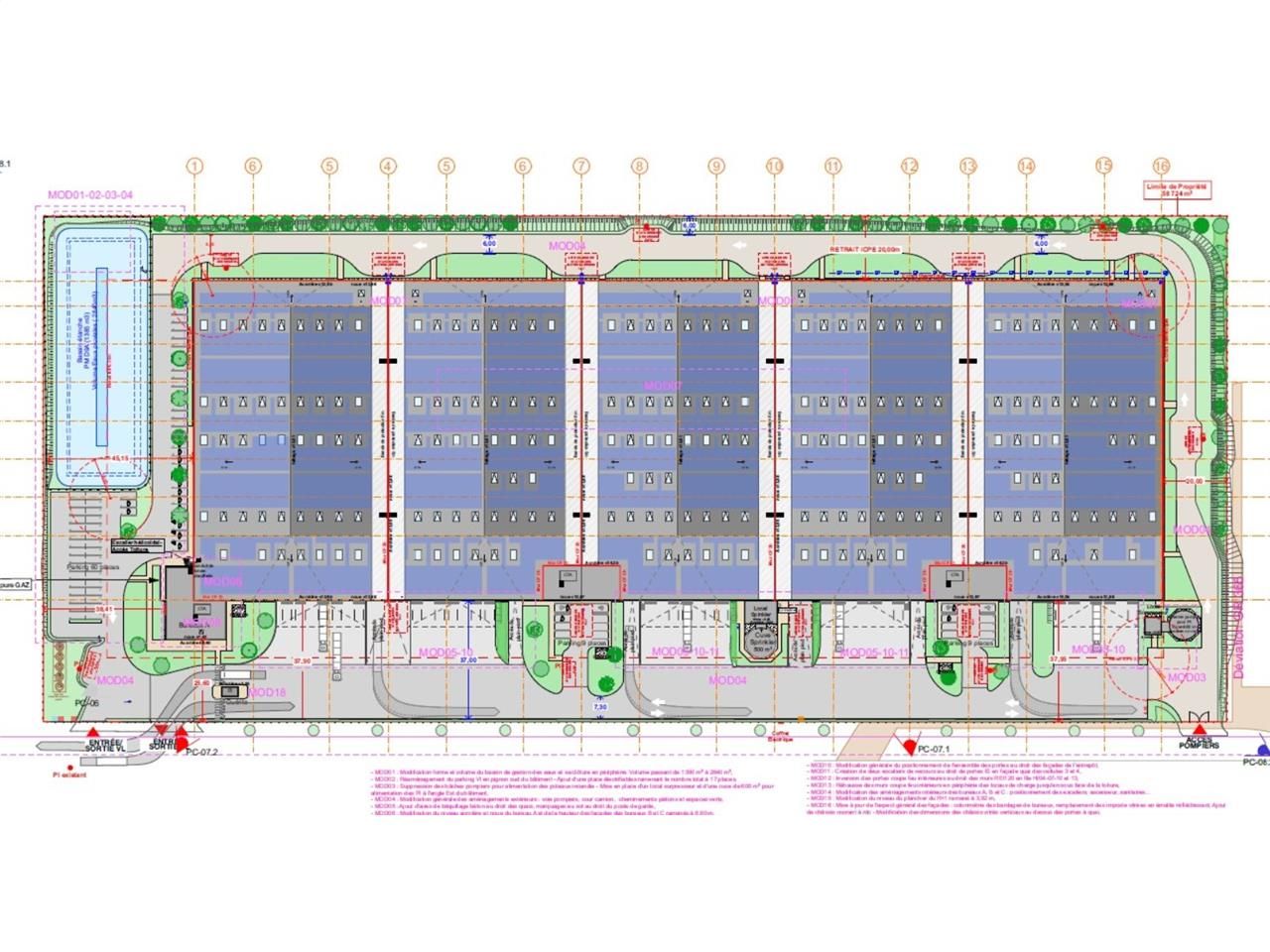 Location entrepots 31276 m² divisibles à partir de 5800 m²