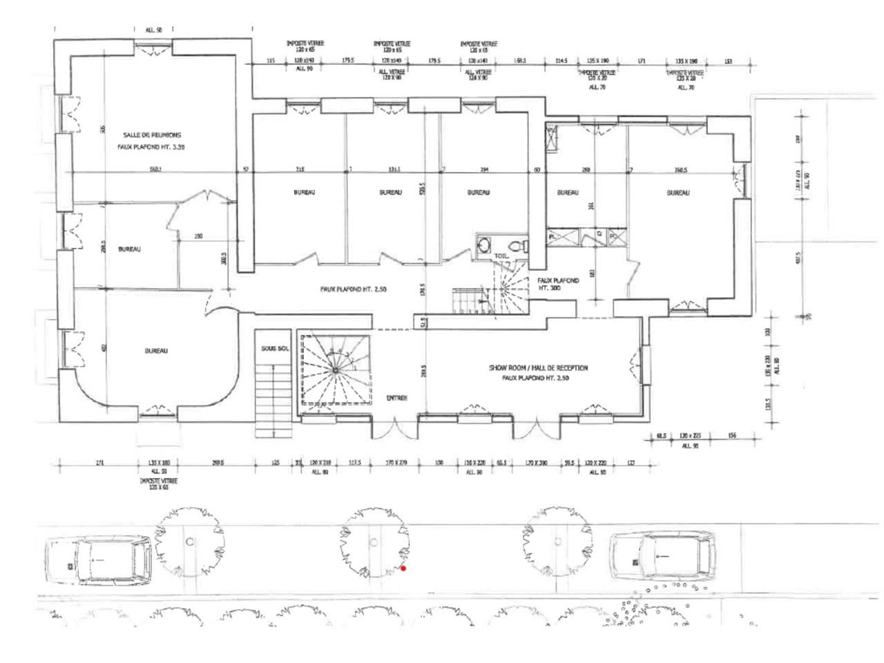 Vente bureaux 542 m² non divisibles