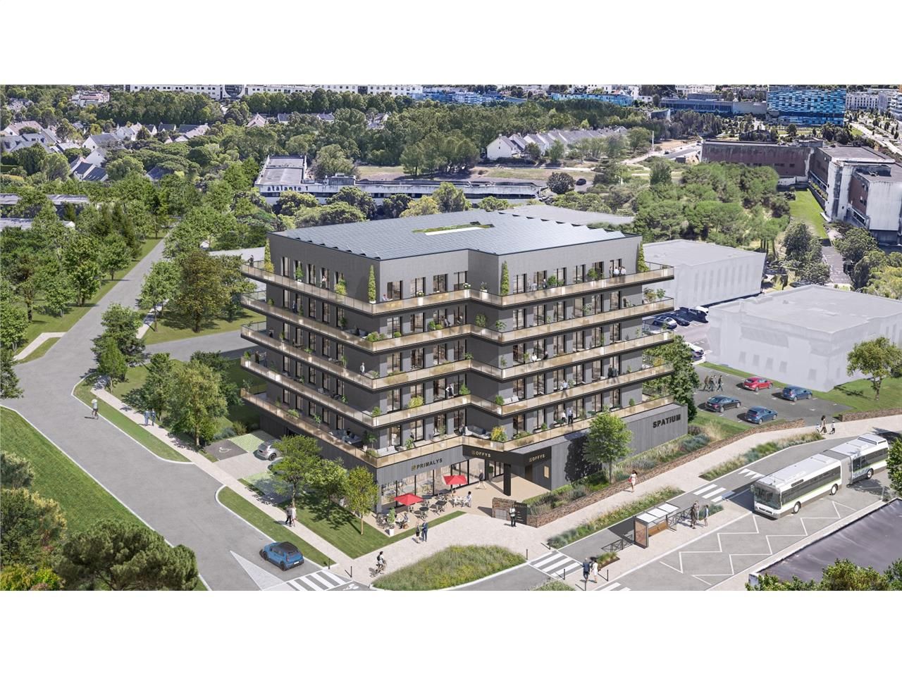 Saint-Herblain, au pied des transports en commun,