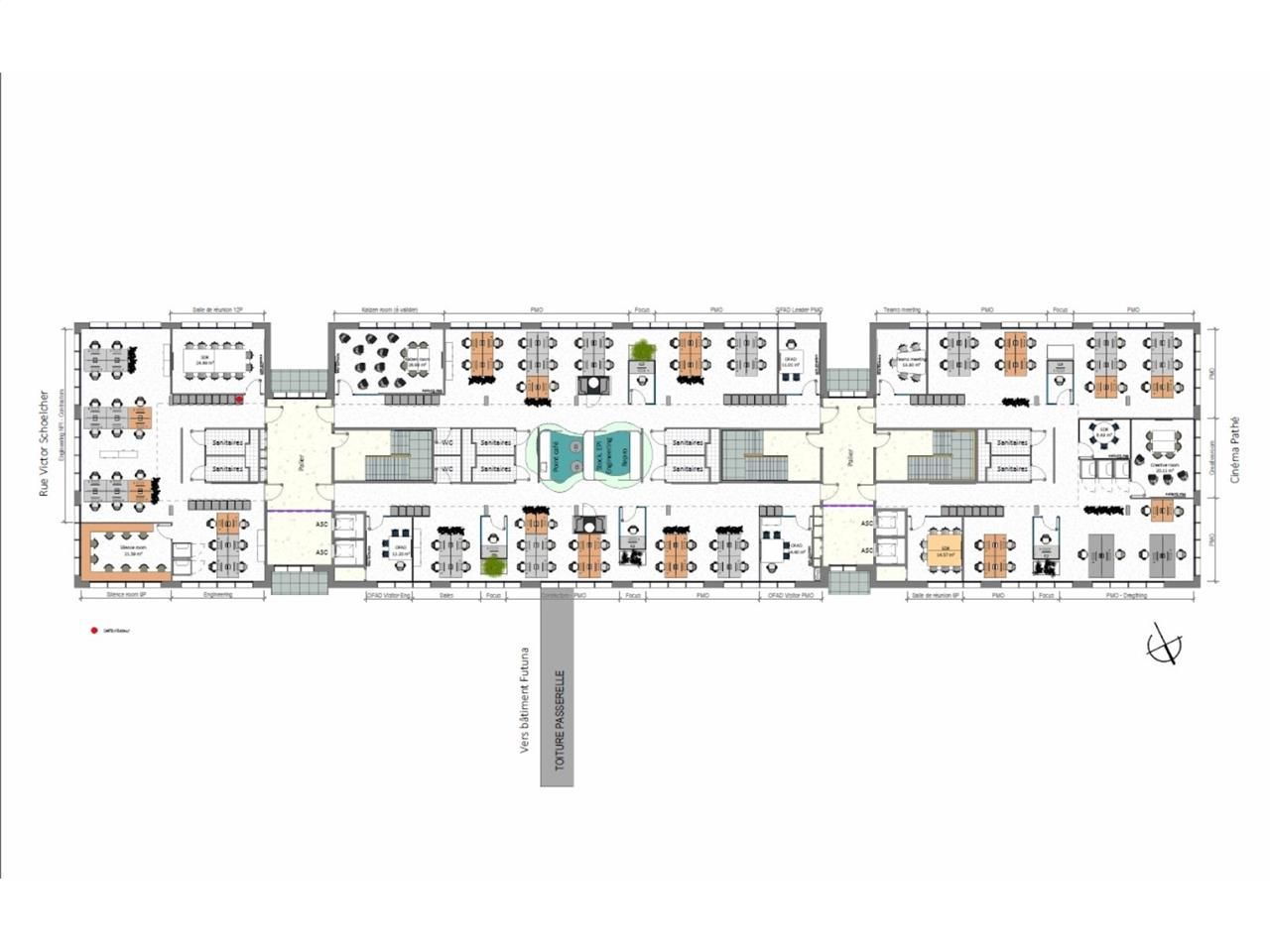 Location bureaux 1966 m² divisibles à partir de 144 m²