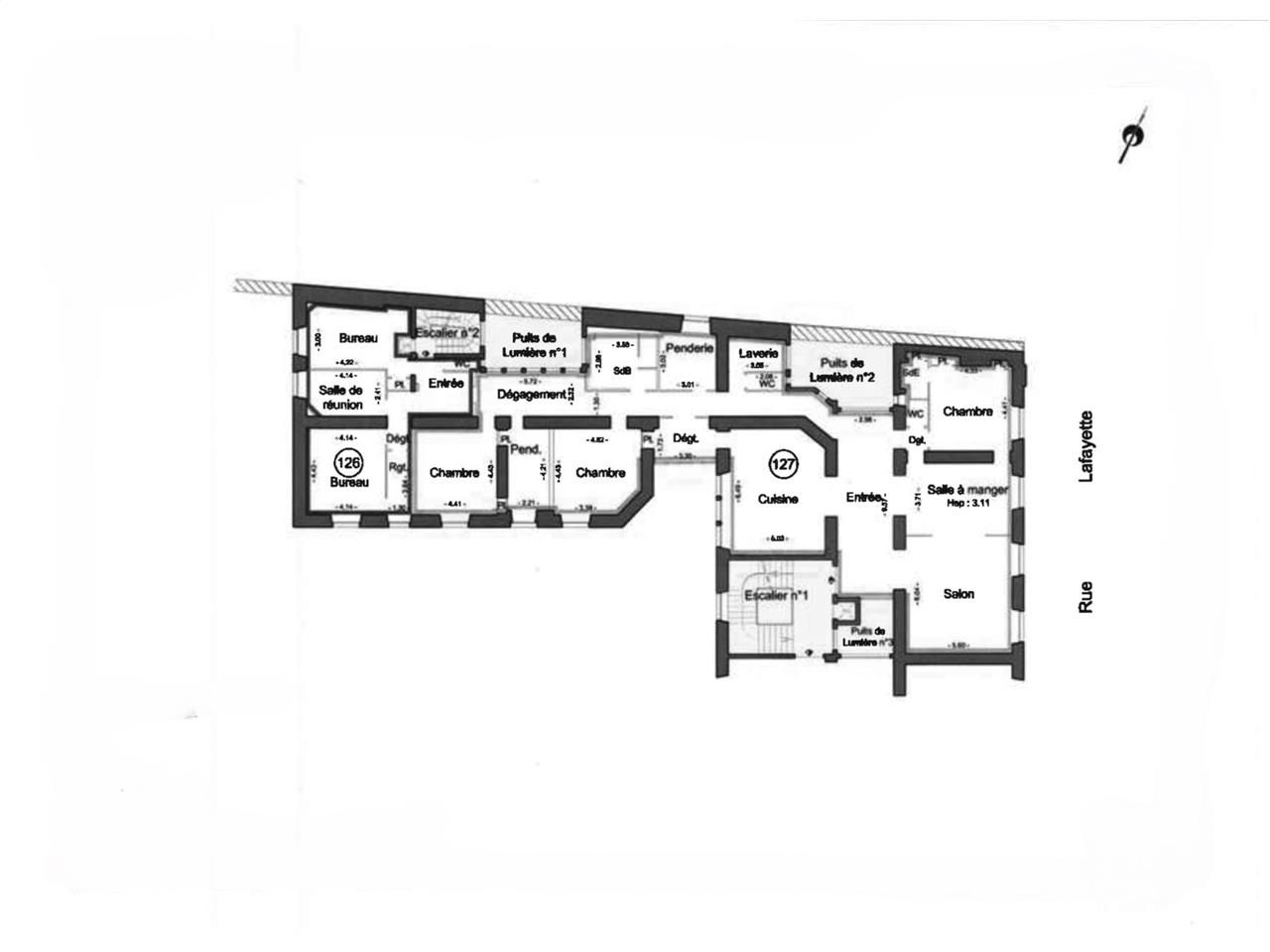 Location bureaux 317 m² non divisibles