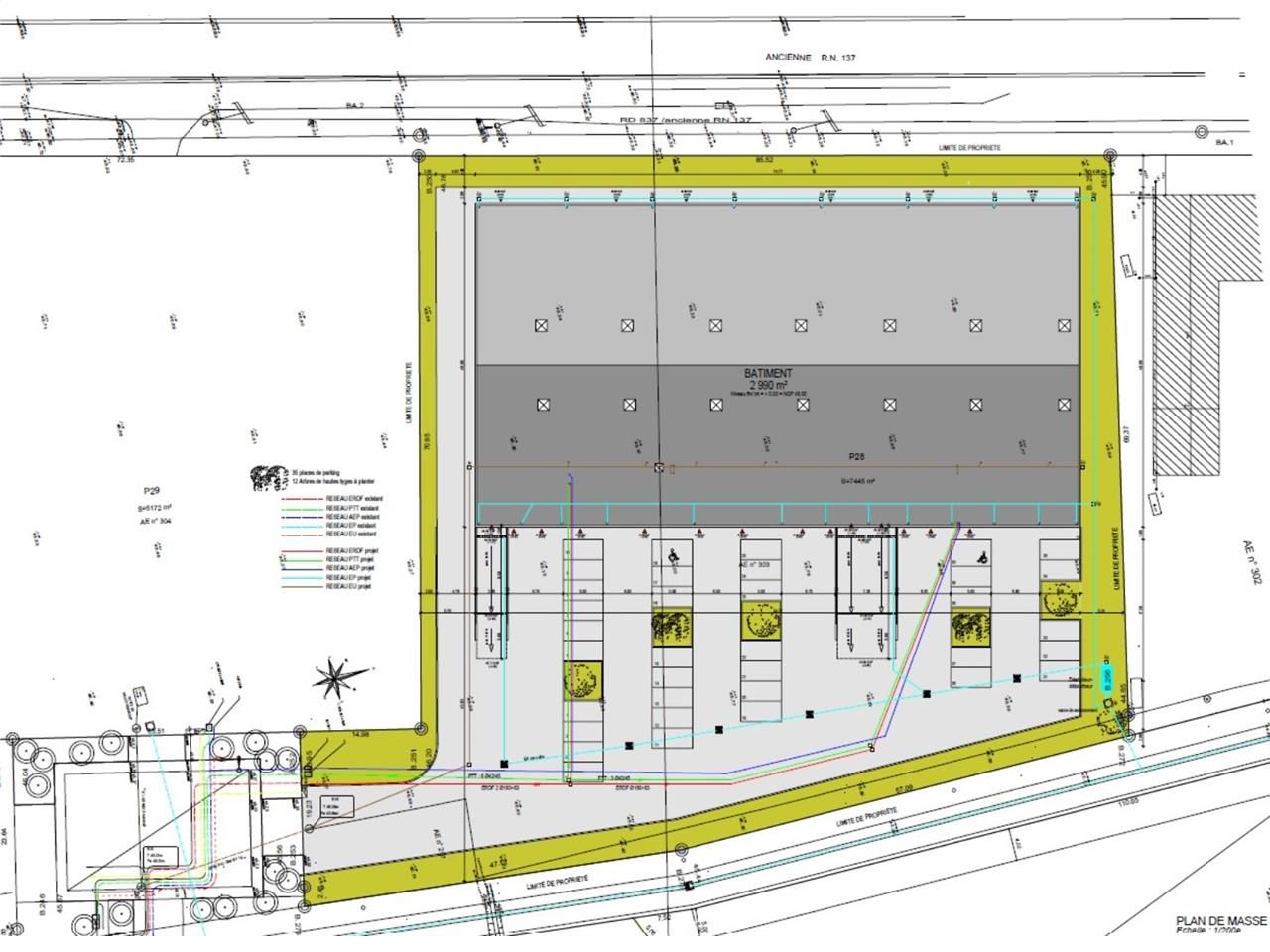 Location entrepots 3120 m² non divisibles