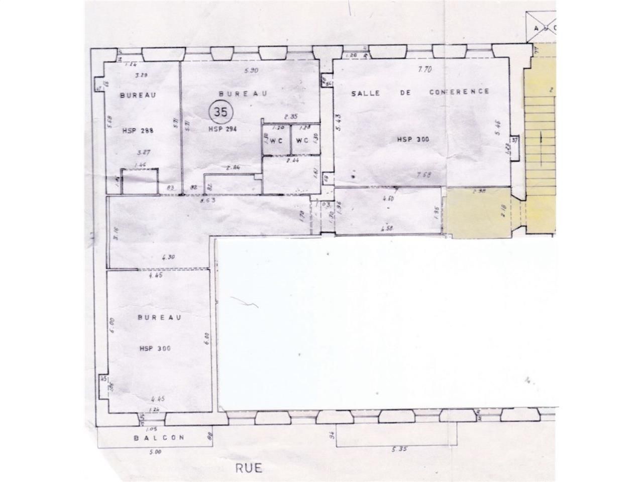Location bureaux 152 m² non divisibles