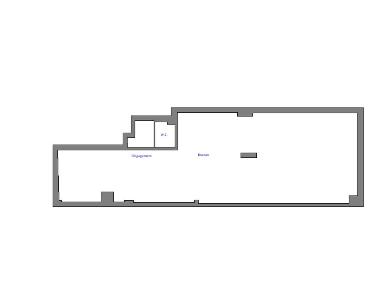 Location bureaux 74 m² non divisibles