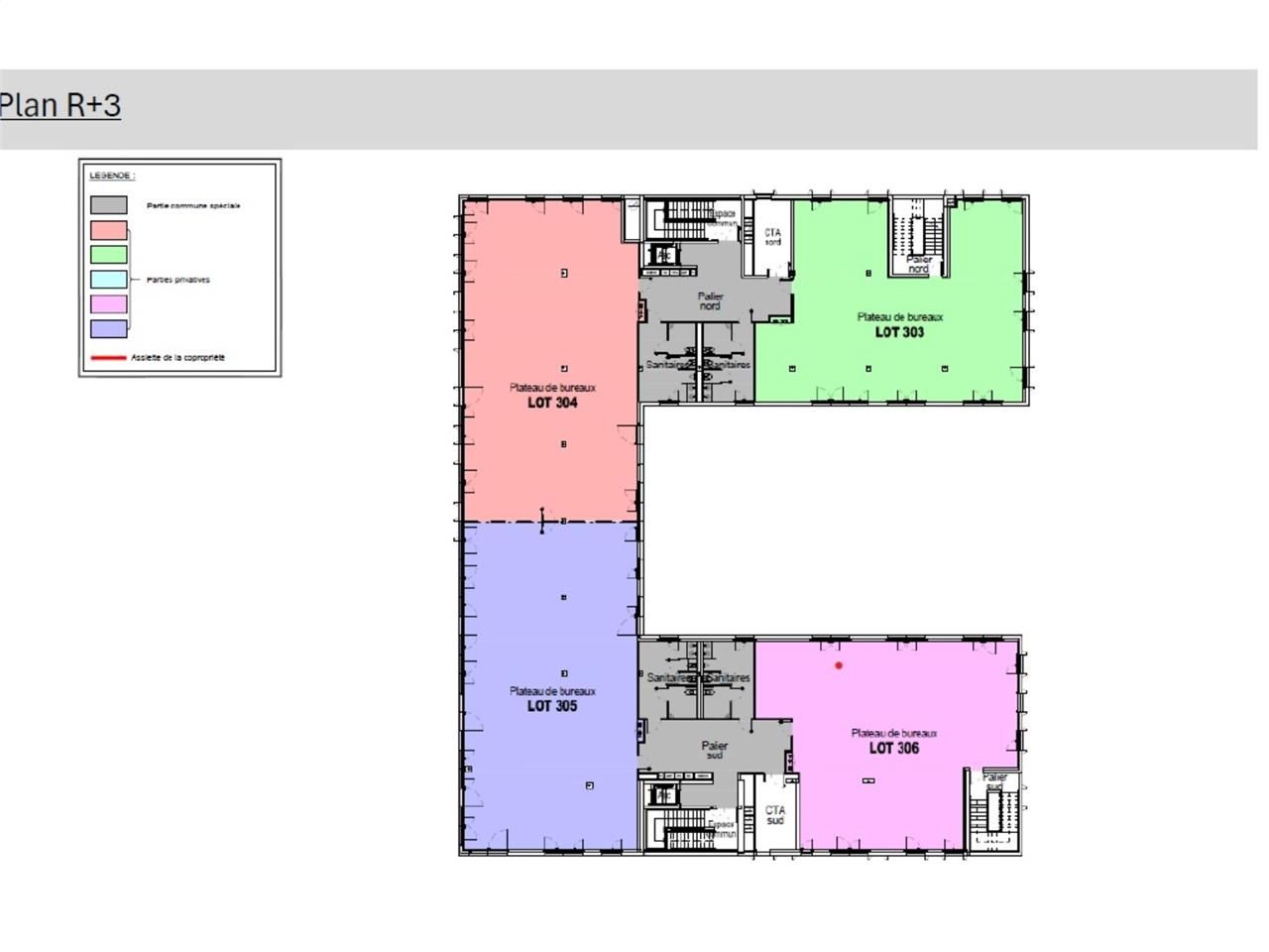 Location bureaux 657 m² divisibles à partir de 293 m²