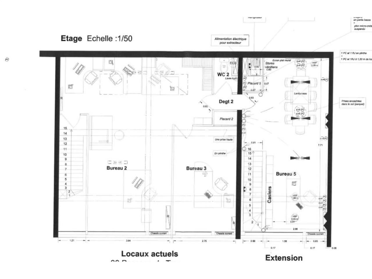 Vente bureaux 150 m² non divisibles