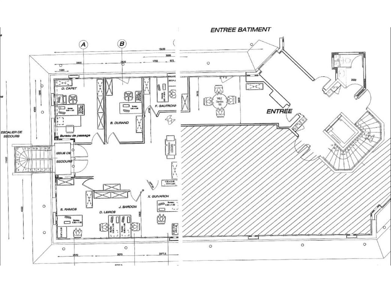 Location bureaux 130 m² non divisibles