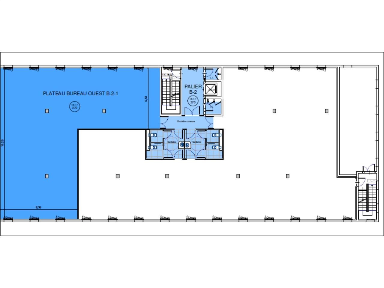 Location bureaux 214 m² non divisibles
