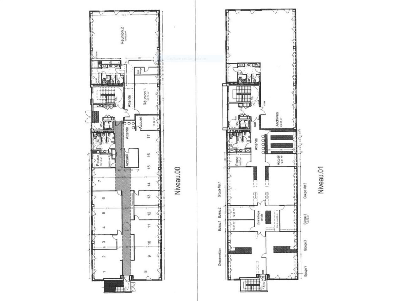 Location bureaux 886 m² divisibles à partir de 336 m²
